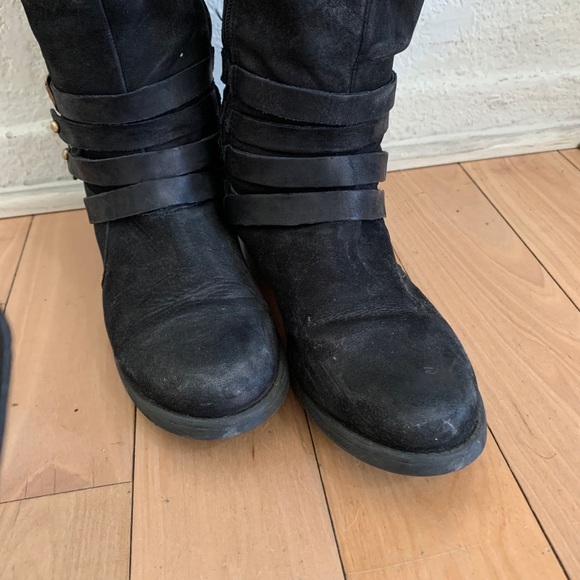 Steve Madden Black Suede Albany Boot - Picture 4 of 6